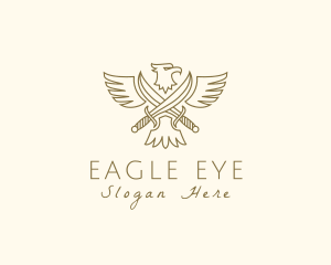 Eagle - Eagle Sword Scimitar logo design