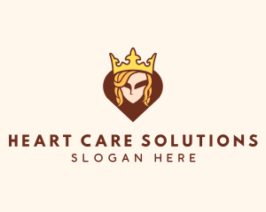 Royal Queen Heart  logo design