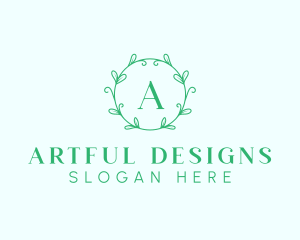 Aesthetic Wreath Craft logo design