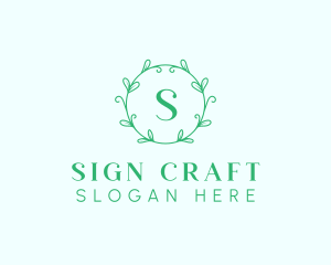 Aesthetic Wreath Craft logo design