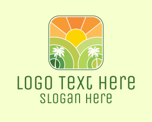 Relax - Sunshine Beach Resort logo design