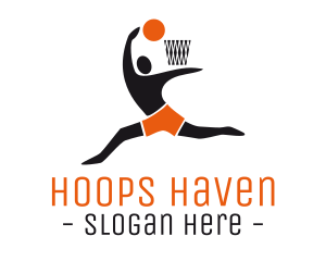 Basketball - Basketball Player Hoop logo design