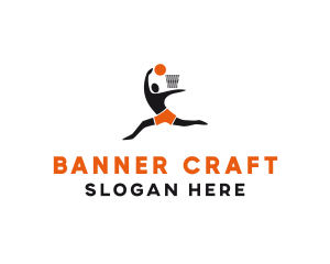 Basketball Player Hoop logo design