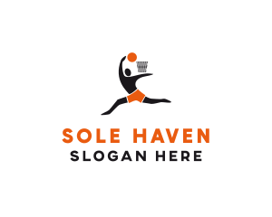 Basketball Player Hoop logo design