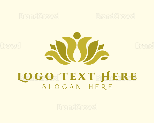 Gold Luxury Lotus Logo