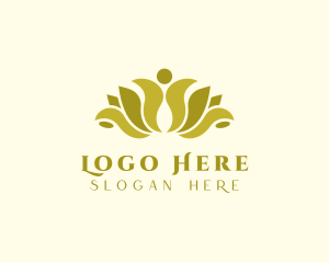 Scent - Gold Luxury Lotus logo design