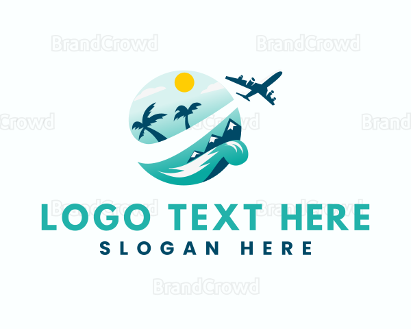 Travel Airplane Tourism Logo