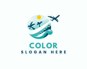 Tropical - Travel Airplane Tourism logo design