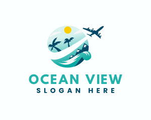 Travel Airplane Tourism logo design