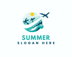 Travel Airplane Tourism logo design