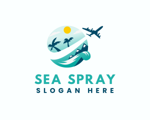 Travel Airplane Tourism logo design