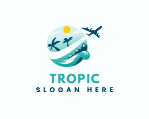 Travel Airplane Tourism logo design