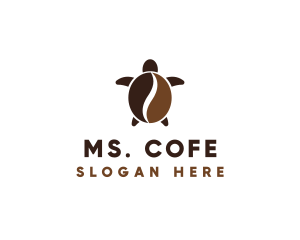 Turtle Cafe Cofee Bean logo design