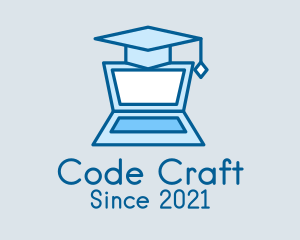 Encoding - Graduate School Laptop logo design