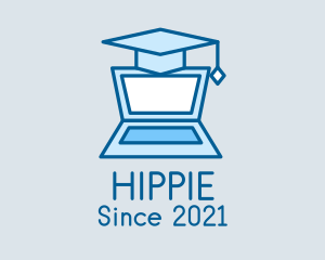Graduate Hat - Graduate School Laptop logo design