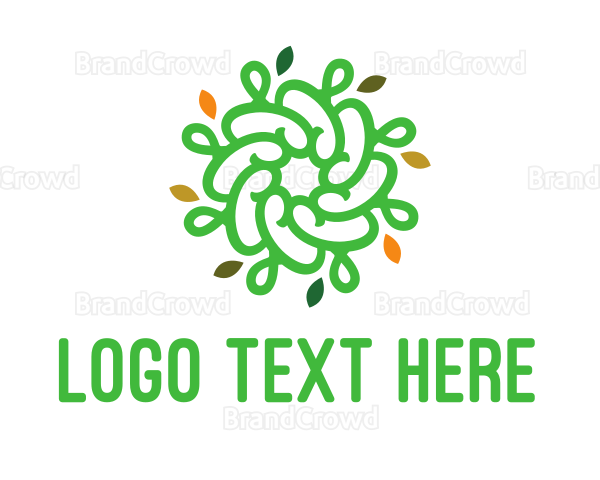 Spiral Green Flower Logo