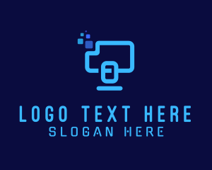 Pixelate - Pixel Computer Technician logo design