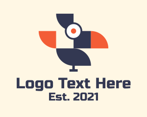 Zoo - Geometric Wild Bird logo design