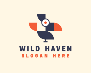 Geometric Wild Bird logo design