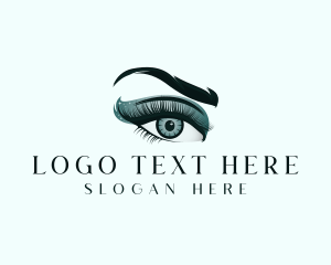 Glam - Eye Makeup Cosmetics logo design