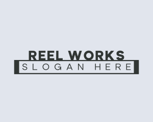 Film Reel Wordmark logo design