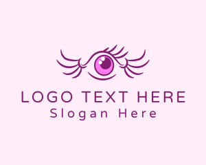 Beauty Vlogger - Eye Wing Eyelash logo design