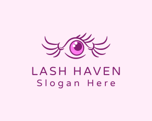 Eye Wing Eyelash logo design