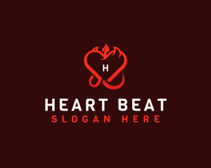 Heart Devil Tail logo design