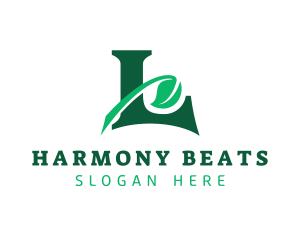 Natural Leaf Letter L Logo