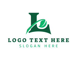 Natural Leaf Letter L Logo