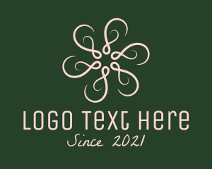 Linear - Elegant Pink Wreath logo design