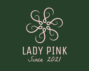 Elegant Pink Wreath  logo design