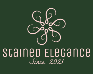 Elegant Pink Wreath  logo design