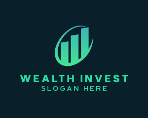 Invest - Analytics Development Growth logo design