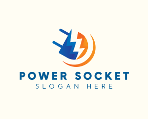 Socket - Plug Volt Electricity logo design
