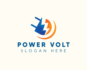 Plug Volt Electricity logo design