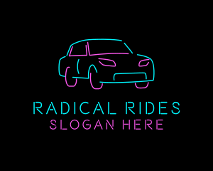 Neon Automotive Car logo design