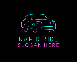 Neon Automotive Car logo design