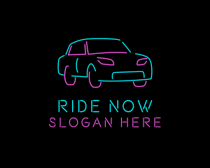 Neon Automotive Car logo design