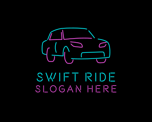 Neon Automotive Car logo design