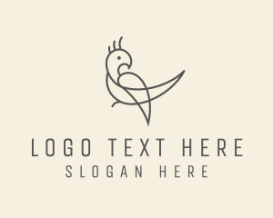 Simple Parrot Bird  logo design