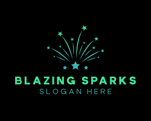 Pyrotechnics - Star Fireworks Display logo design