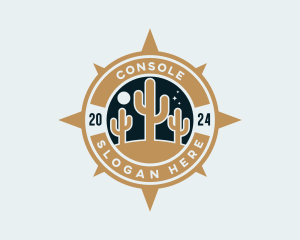 Navigator - Desert Cactus Compass logo design