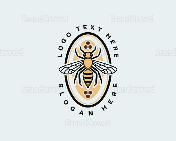 Honeycomb Bee Apiary Logo