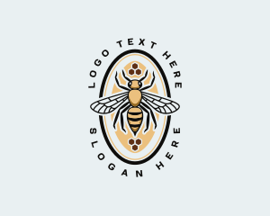 Insect - Honeycomb Bee Apiary logo design