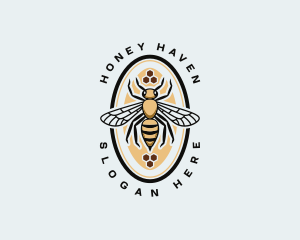 Honeycomb Bee Apiary logo design