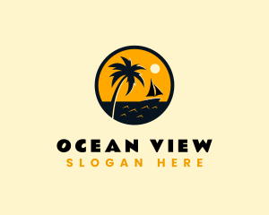 Beach Travel Yacht logo design