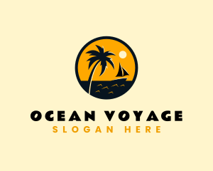 Beach Travel Yacht logo design