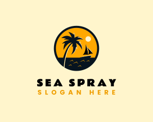 Beach Travel Yacht logo design