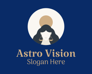 Horoscope - Libra Woman Astrology logo design